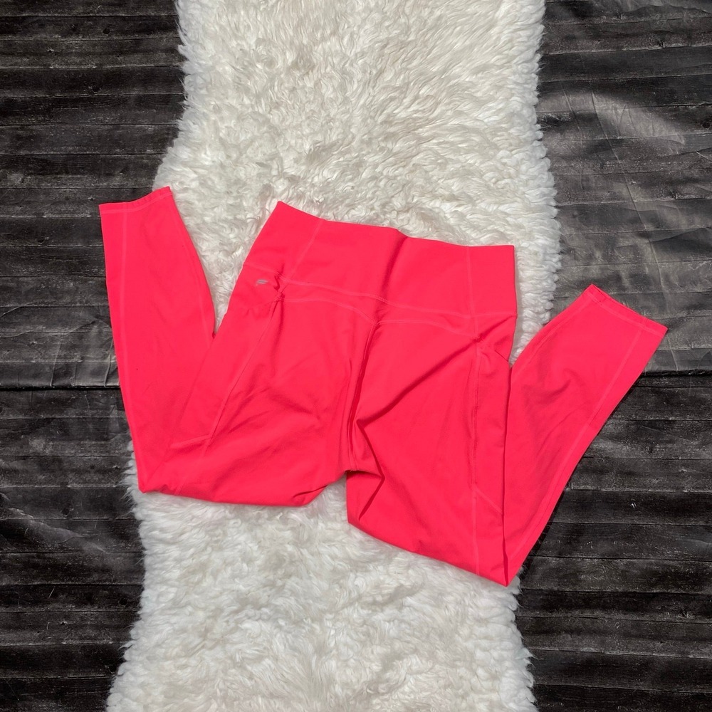 FABLETICS HOT PINK CROPPED LEGGINGS YOGA PILATES ACTIVEWEAR GYM